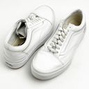 Vans  Triple White Leather Old Skool Platform Lace Up Sneakers Shoes, Size 10 Photo 0