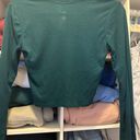 Bozzolo Dark Green Long Sleeve Crop Top Photo 1