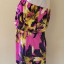 a.n.a  tropical strapless blouson dress size large Photo 3