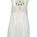 Entro  Boho Floral Mini Dress White Size Medium NWT Photo 0