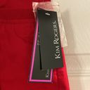 kim rogers  Comfort Waist Crop Pants size 12 brand new color red two front pocket Photo 3