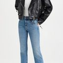 Good American  Cropped Faux Leather Moto Jacket Black Womens Size L/XL Photo 2