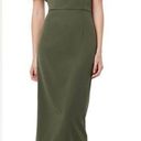 Elliatt  Creole Off the Shoulder Sheath Midi Dress in Olive sz Large Photo 1