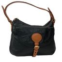 Lauren by Ralph Lauren "Asher" Hobo Black Tumbled Leather Shoulder Bag Photo 0