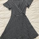 Caution to the Wind Black And White Striped Dress Photo 0