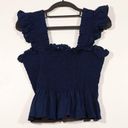 Hill House NWOT  The Paz Top in Size XL in Navy Photo 3