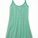 American Eagle Green Striped Knit Cami Mini Dress size XL Photo 3