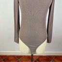 Girlfriend Collective  Fog Heather Vivien Mock Neck Bodysuit Photo 5