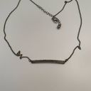 The Bar Silver and rhinestone necklace Photo 6