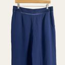 Lafayette 148  Blue High-Waist Wide Leg Pleated Trouser Pants Size 12 Photo 4