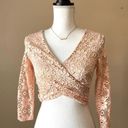 Jasmine  | Pink Lace Crop Top Sz M Photo 1