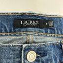 Ralph Lauren Lauren  Patchwork Straight Tapered Mid Rise Bluestone Wash Jeans 8 Photo 7