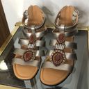 Comfort view beaded silver sandals size 8 Photo 1