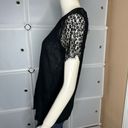 A pea in the pod  Maternity Black Short Lace Sleeve Linen Blouse Size Small Photo 2