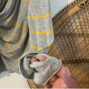 Lululemon Twist & Wrap Pop Stripe Heathered Light Grey and yellow sweater Photo 6