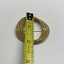 Monet Signed  Costume Brooch Pin - Textured Gold Tone Photo 6