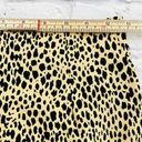 Brandy Melville  Mini Pencil Skirt Women's Size 3 Tan Black Leopard Print Stretch Photo 5