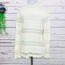 Endless Rose REVOLVE  Mock Neck Textured Lace Top Off White Size XL Photo 4