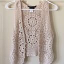 BCBGMAXAZRIA beige crochet vest Photo 0