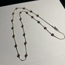 Monet  Gold Tone Brown Bead 30 Inch Chain Necklace Signed Photo 0