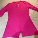 SKIMS Size 2X Hot Pink Soft Lounge Button Up Henley Onesie Romper NWT Sleepwear Photo 0