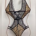 One Piece Leopard  lingerie with back and neck tie New With Tags Photo 1