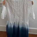 Ariat White Blue Western Cowboy Festival Cold Shoulder Mini Dress, size M Photo 1