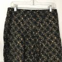 Ralph Lauren  Wide Leg Crop Pants Black Pattern 100%‎ Cotton Women's Size 10 Photo 7