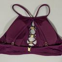 Bleu Rod Beattie Purple Criss-Cross Halter Swim Top Bikini Bathing Suit Luxury Designer Swimwear Size 4 💜 Photo 1