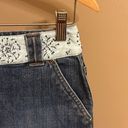 Talbots  Denim Stretch Skirt with Floral Detail Waist Size 4P Photo 4