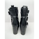 ALLSAINTS  Boots Womens Size 6US 37EUR Leather Quilted Black Heeled Booties Photo 3