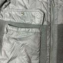 Zella  Womens Quilted Jacket Gray Waist Length Full Zip Pockets Hoodie M Photo 2