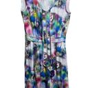 Mulberry  Sleeveless Front Zipper Watercolor Dress Sz. 4 Photo 1