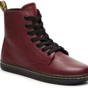 Dr. Martens Leyton Burgundy Leather Casual Combat Boots Doc Martens Womens Shoes Photo 8