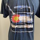 None Slate Blue Crew Neck Colorado Ski Graphic Tee sz Small Short Sleeve Basic Shirt Photo 5