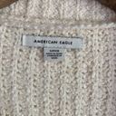 American Eagle  | cream cozy knit oversized button front cardigan Photo 3