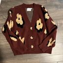 Lush Clothing Maroon Cardigan Oversized Sweater Photo 0