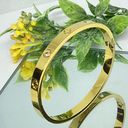 New! Bangle Bracelet Gold Photo 3