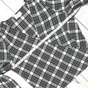 MELLODAY  Long Sleeve Blouse Black Gingham Print Tops Size Medium Photo 5