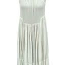 Vince  Shirred Sleeveless Tiered Midi Long Dress in Off White Size XS Photo 0