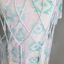 Kirra  Aztec Print with Netted Accent Boho Top Small Photo 2