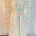 Draper James  white rainbow dot cotton midi sundress size medium Photo 2