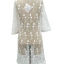 Gretchen Scott  Mesh Embroidered Dress Net Game White Size XS Photo 5