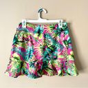 Tommy Bahama  | Multicolored Tropical Print Ruffle Hem Tennis Skort Sz M Photo 0