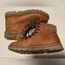 Size 8 brown lace up boots with wool trim design Tan Photo 5