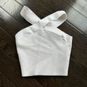 Aritzia White Cross Neck Top Photo 0