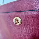 Coach Polly Pebble Leather Top Zip Gold Hardware Crossbody Bag - Cherry Red Photo 6