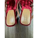 Dries Van Noten  NWOB Women's Red Velvet Slide Sandals EU 36 US 6 Photo 2