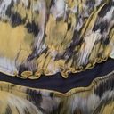 BCBGMAXAZRIA Y2K BCBG fairy core boho top cap sleeve yellow and beige 100% silk size small Photo 5