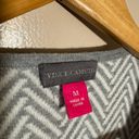 Vince Camuto Gray  Herringbone Waterfall Sweater Size M Like New Photo 4